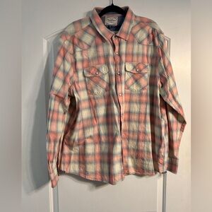 Flag & Anthem Plaid Button-Up Shirt XXL